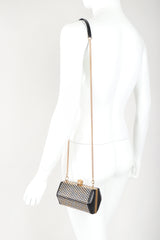Recess Designer Consignment Vintage Alexander McQueen Studded Skull Leather Hexagon Convertible Clutch Crossbody Bag Los Angeles Resale