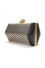 Recess Designer Consignment Vintage Alexander McQueen Studded Skull Leather Hexagon Convertible Clutch Crossbody Bag Los Angeles Resale