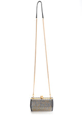 Recess Designer Consignment Vintage Alexander McQueen Studded Skull Leather Hexagon Convertible Clutch Crossbody Bag Los Angeles Resale