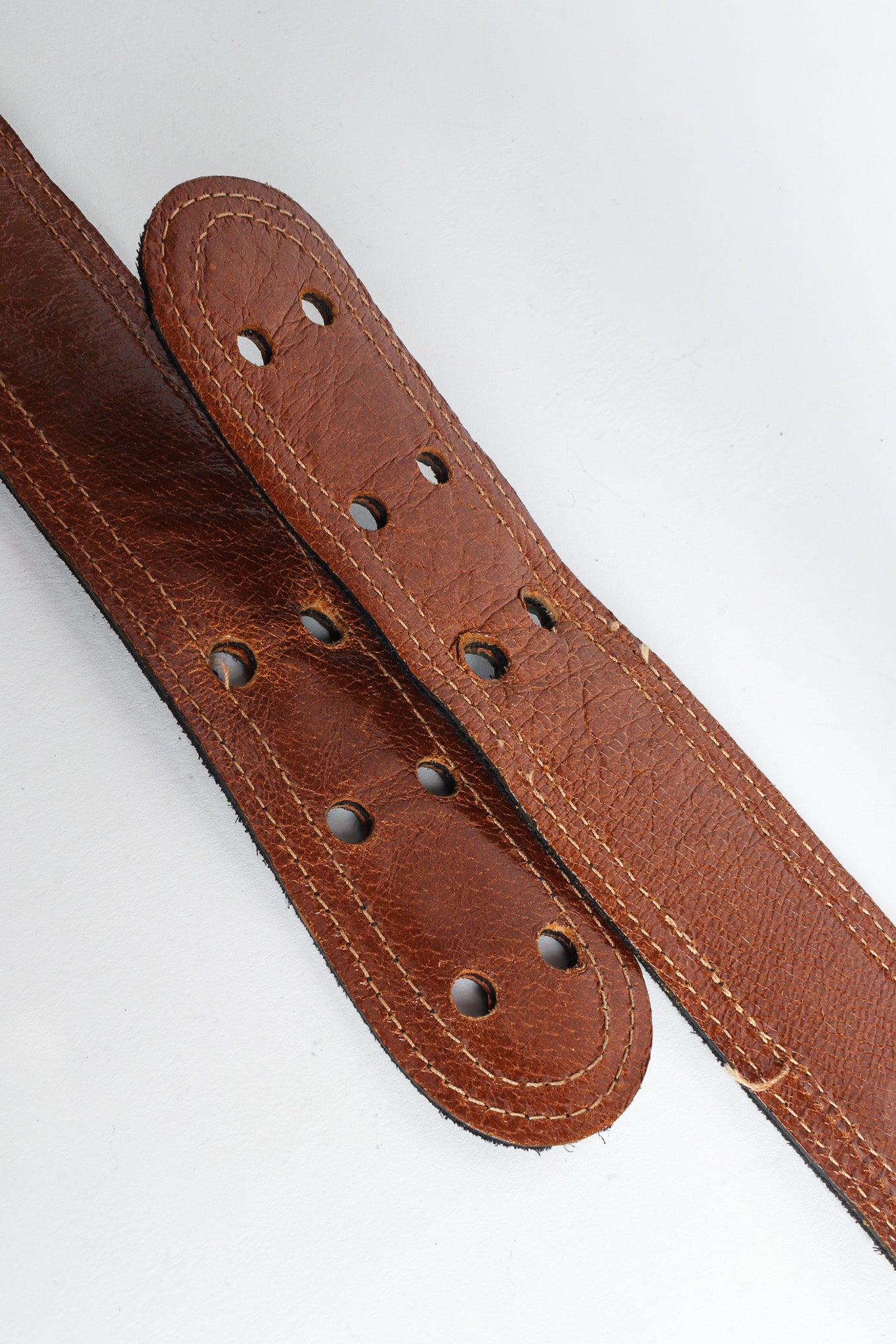 leather gold hinge belt by Alexandre Savin Paris prong holes @recessla
