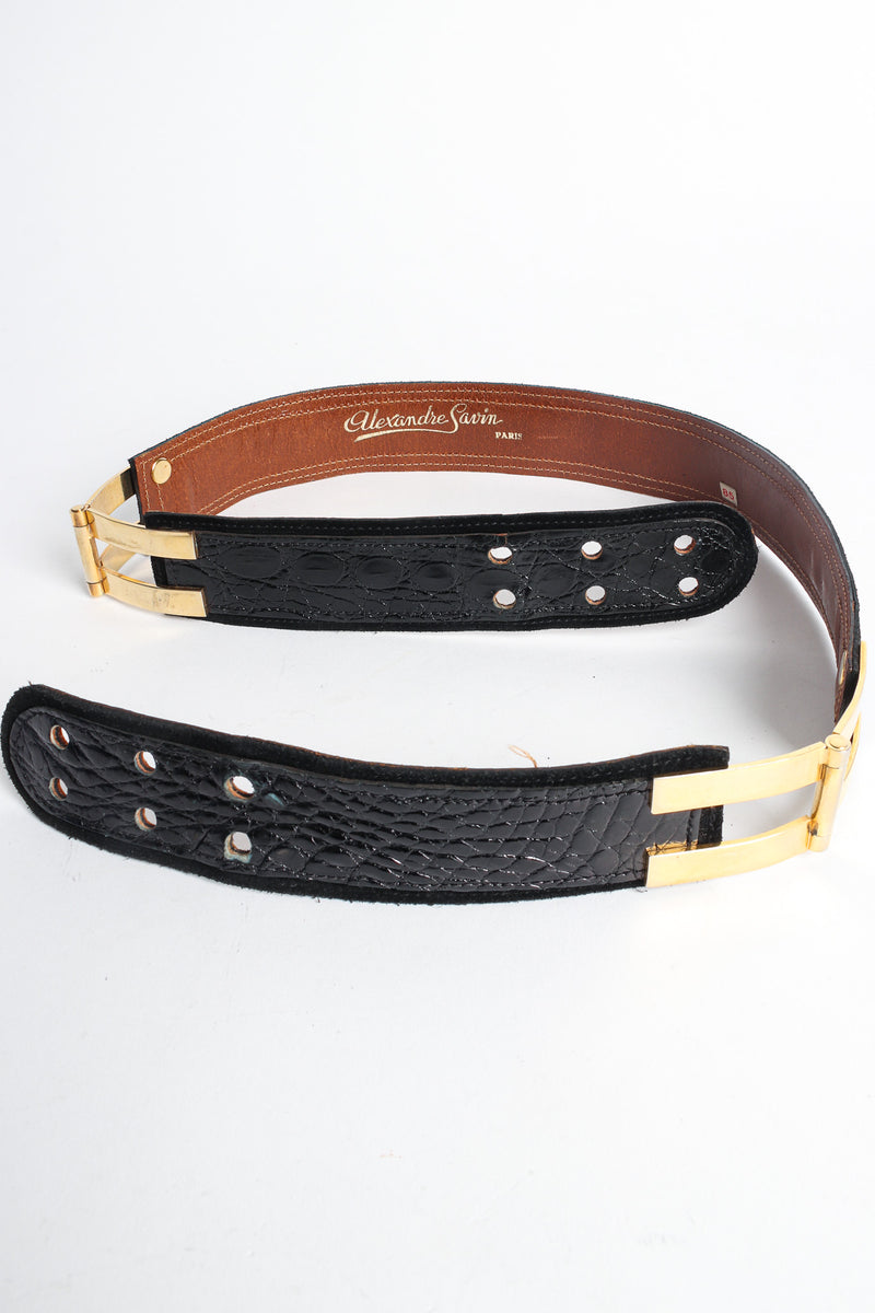 leather gold hinge belt by Alexandre Savin Paris loop @recessla