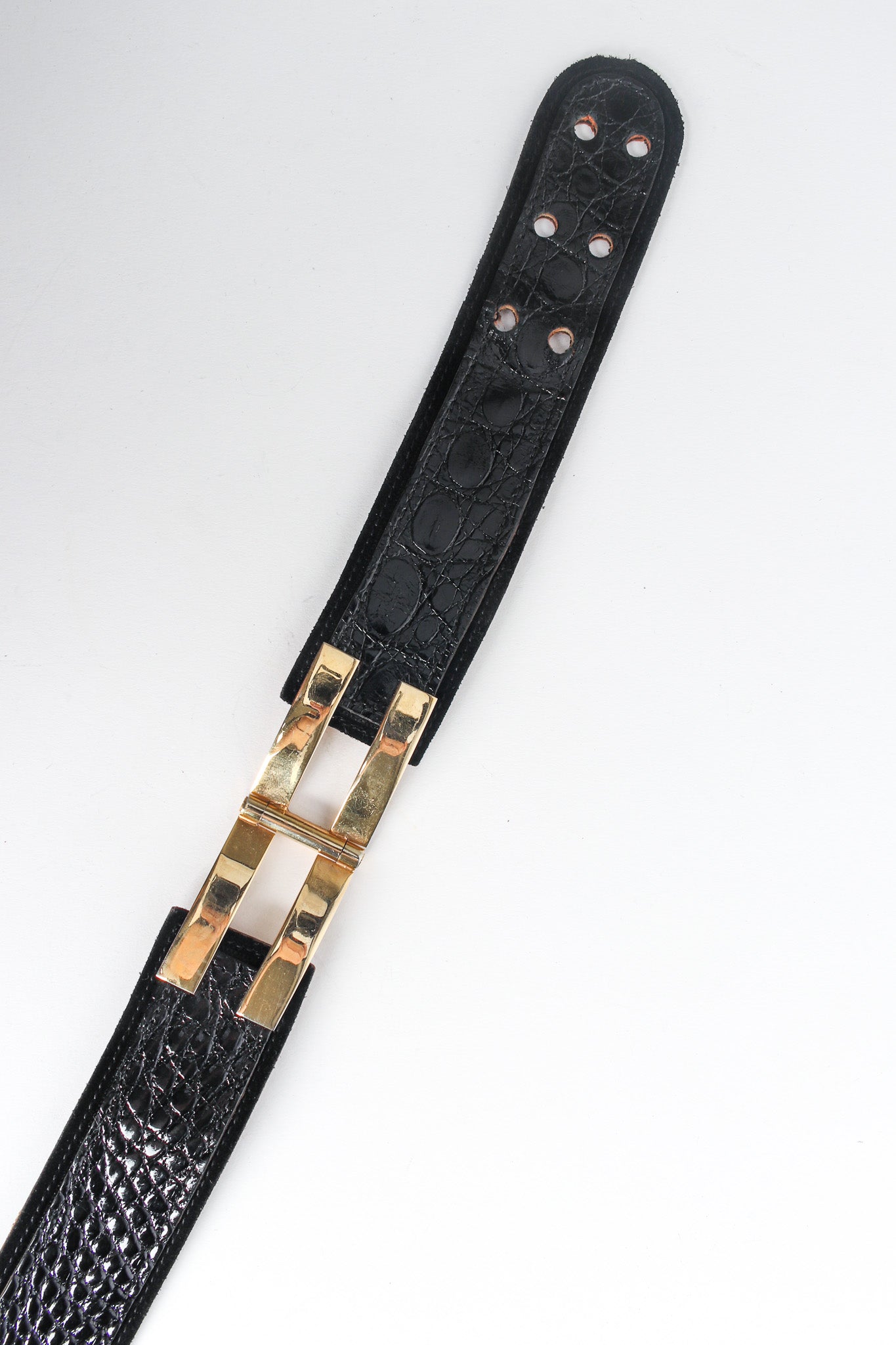 leather gold hinge belt by Alexandre Savin Paris tail @recessla