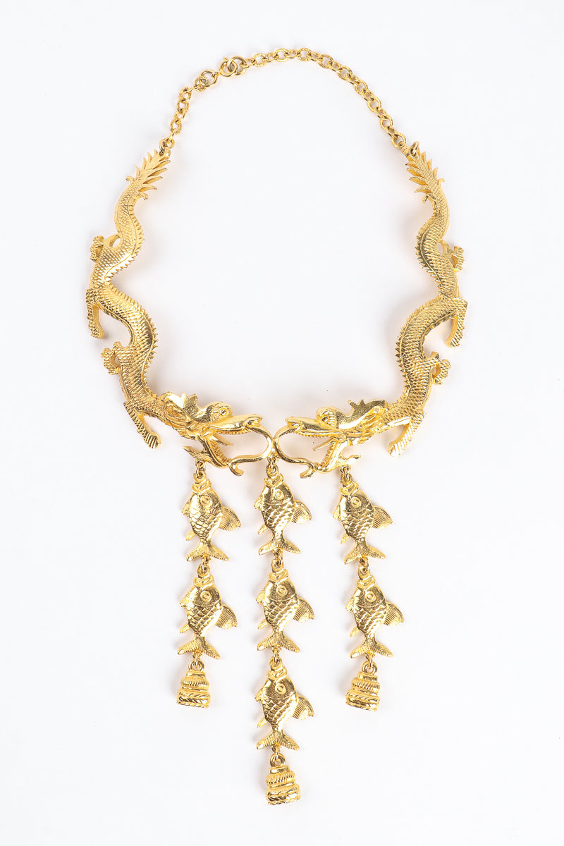 Vintage Alexis Kirk Auspicious Dragon & Fish Collar Necklace At Recess Los Angeles