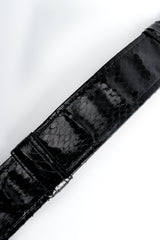 Vintage Alexis Kirk Byzantine Buckle Snakeskin Belt detail at Recess Los Angeles