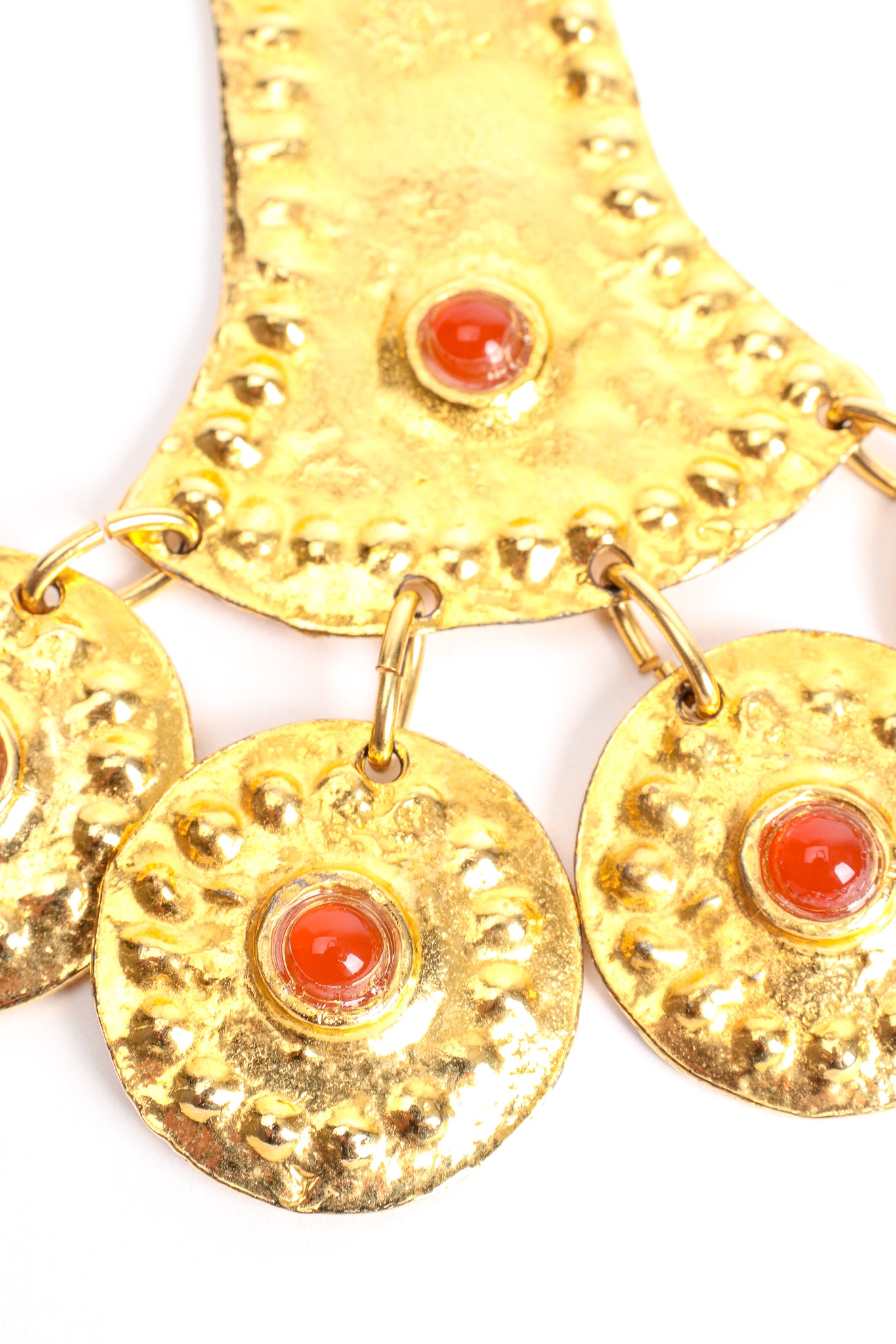 Vintage Alexis Kirk Breast Plate Pendant Necklace detail at Recess Los Angeles