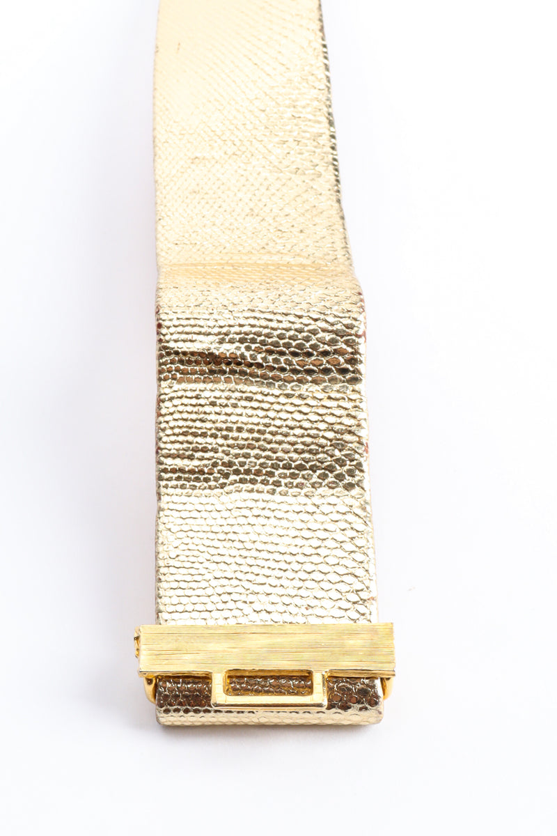 snakeskin leather with metal faux buckle by Alexis Kirk clasp @recessla