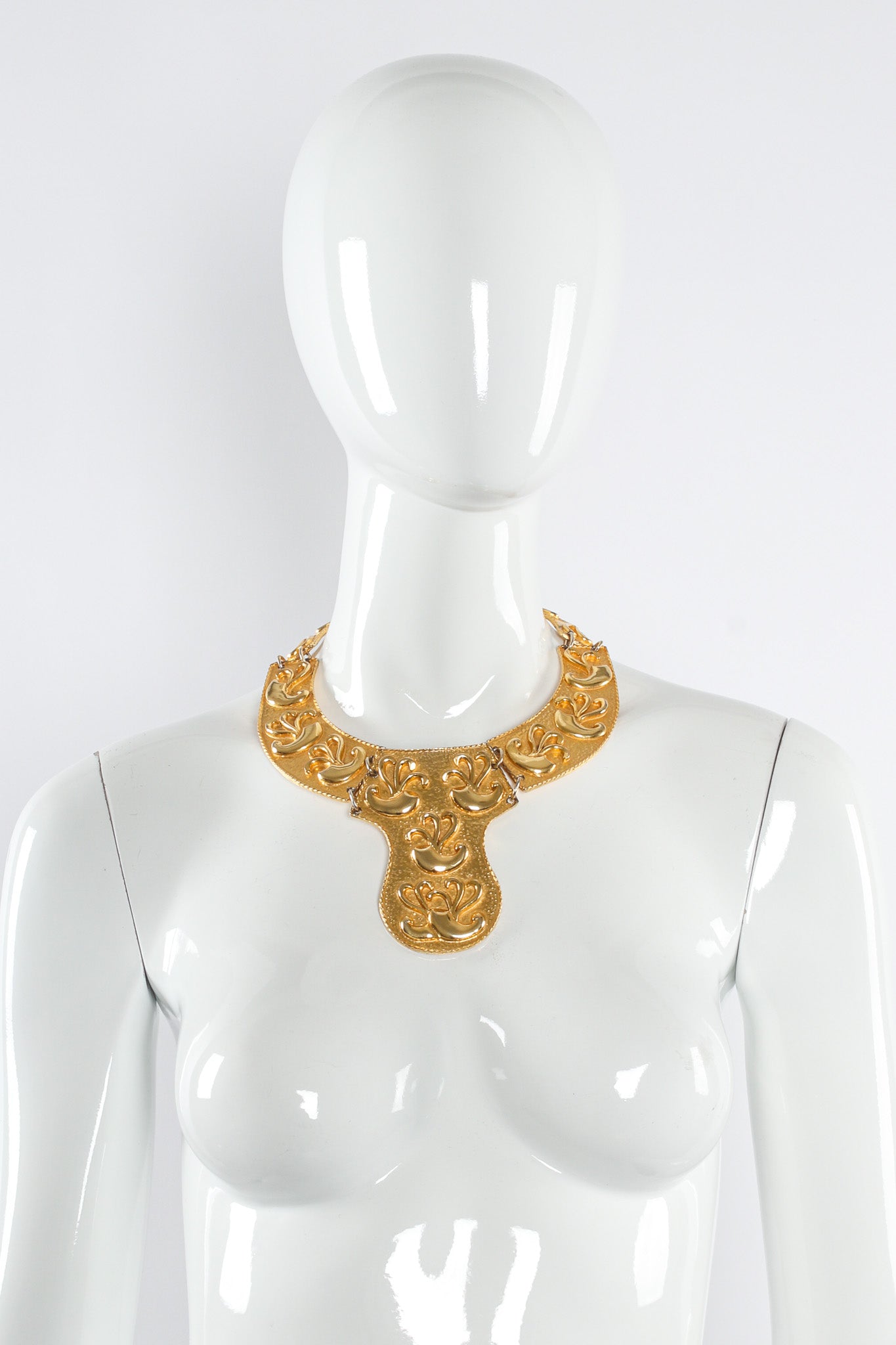Vintage Alexis Kirk Abstract Art Plate Necklace on mannequin @ Recess LA
