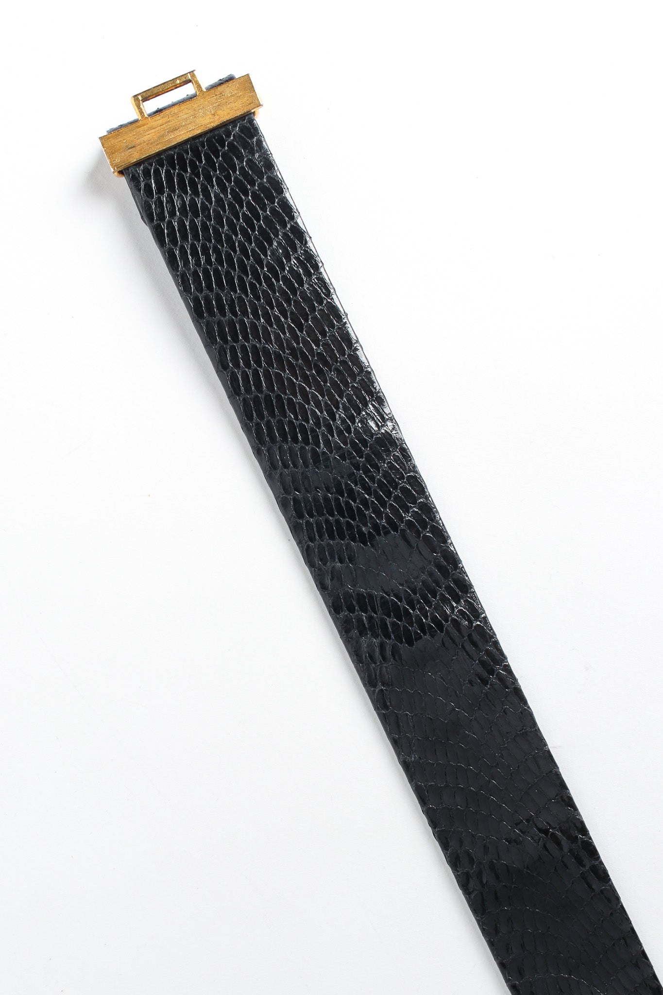 slide belt with textured buckle by Alexis Kirk end hook @recessla