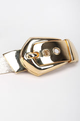 Recess Los Angeles Vintage Alexis Kirk Oversized Lamé Gold Metal Buckle Belt