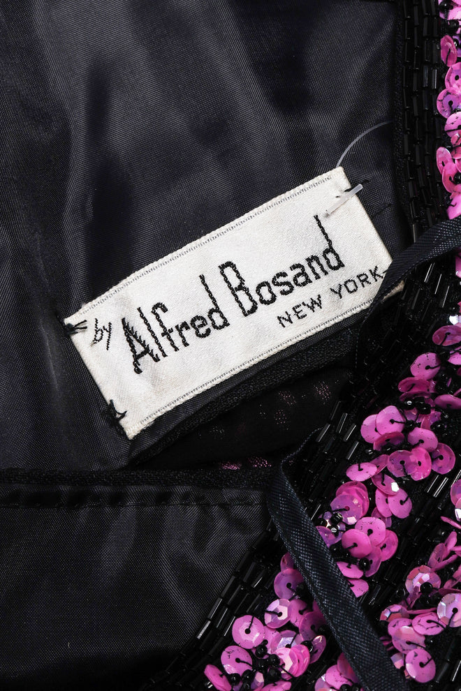Recess Los Angeles Vintage Alfred Bosand Empire Waist Velvet Burnout Tinsel Gown