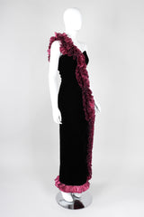 Recess Los Angeles Vintage Alyce Designs Lamé Ruffle Strap Velvet Barbie Gown
