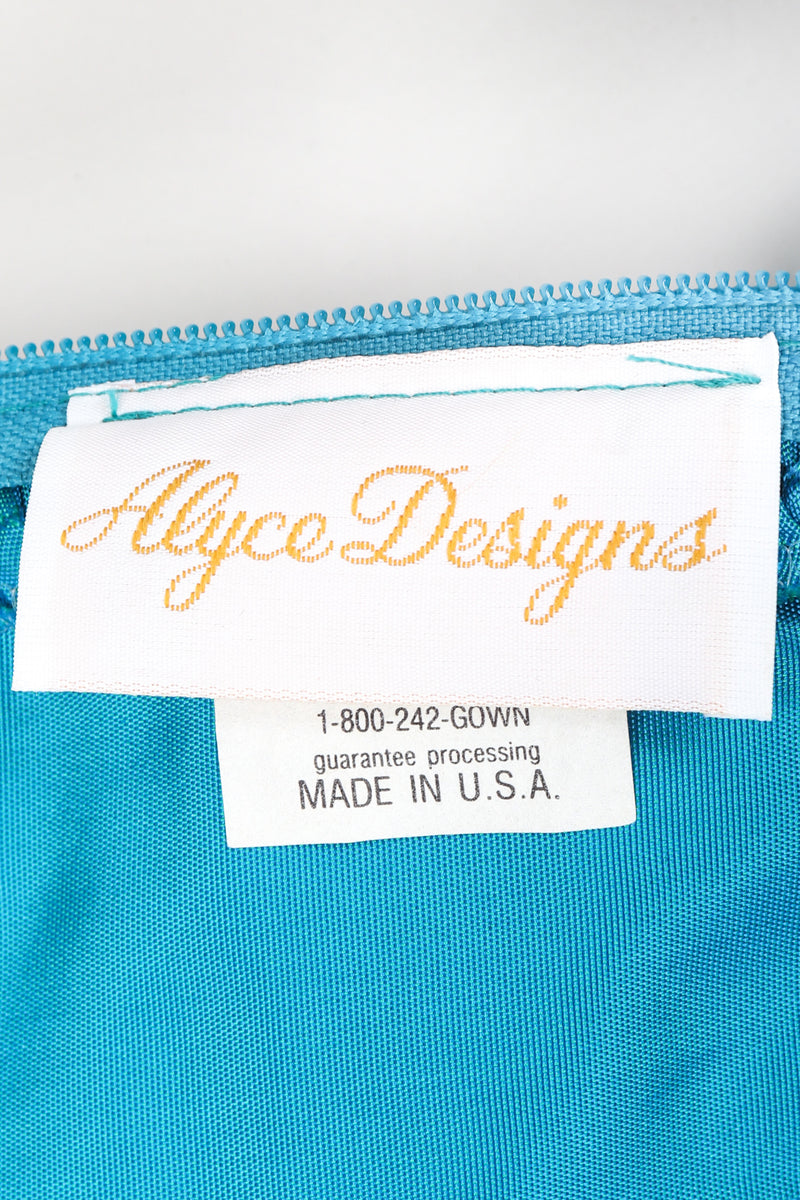 Recess Los Angeles Vintage Alyce Designs Strapless Taffeta Ruffle Rose Cocktail Dress