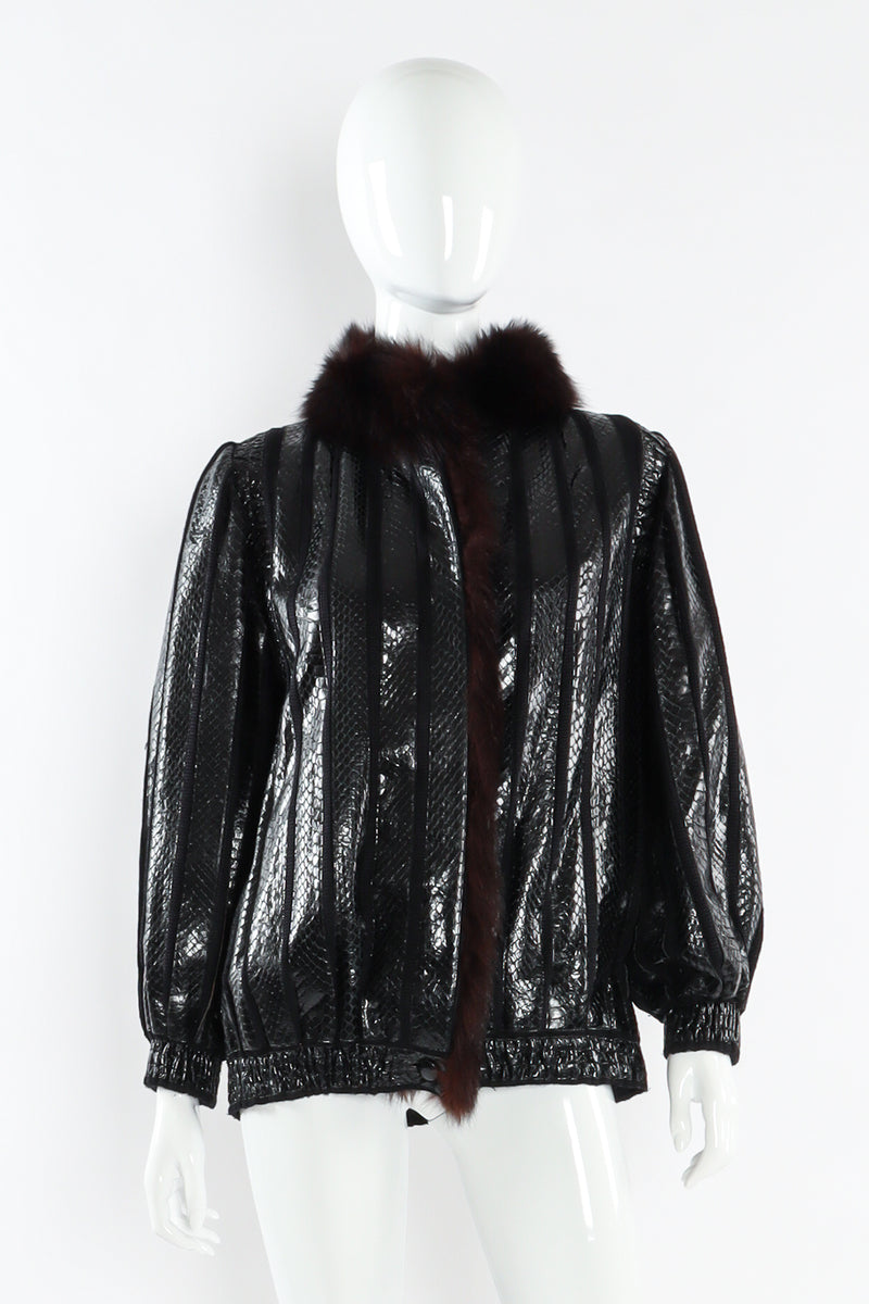 Vintage Amen Wardy Snake Leather Fur Jacket – Recess