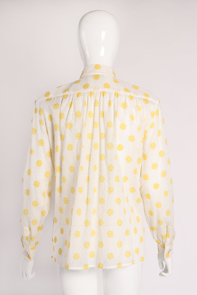 Vintage Amen Wardy Swiss Dot Polka Shirt & Sash on Mannequin back at Recess Los Angeles