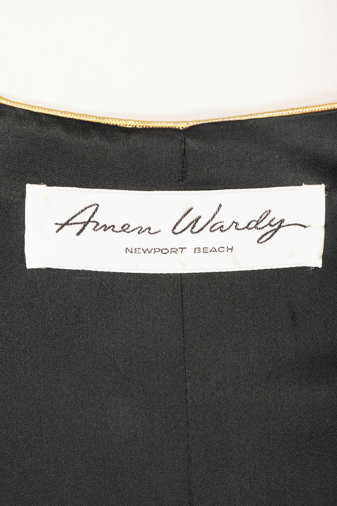 Recess Los Angeles Vintage Amen Wardy Paisley Gold Brocade Cocoon Kimono Coat