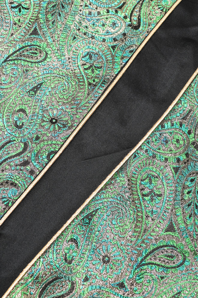 Recess Los Angeles Vintage Amen Wardy Paisley Gold Brocade Cocoon Kimono Coat