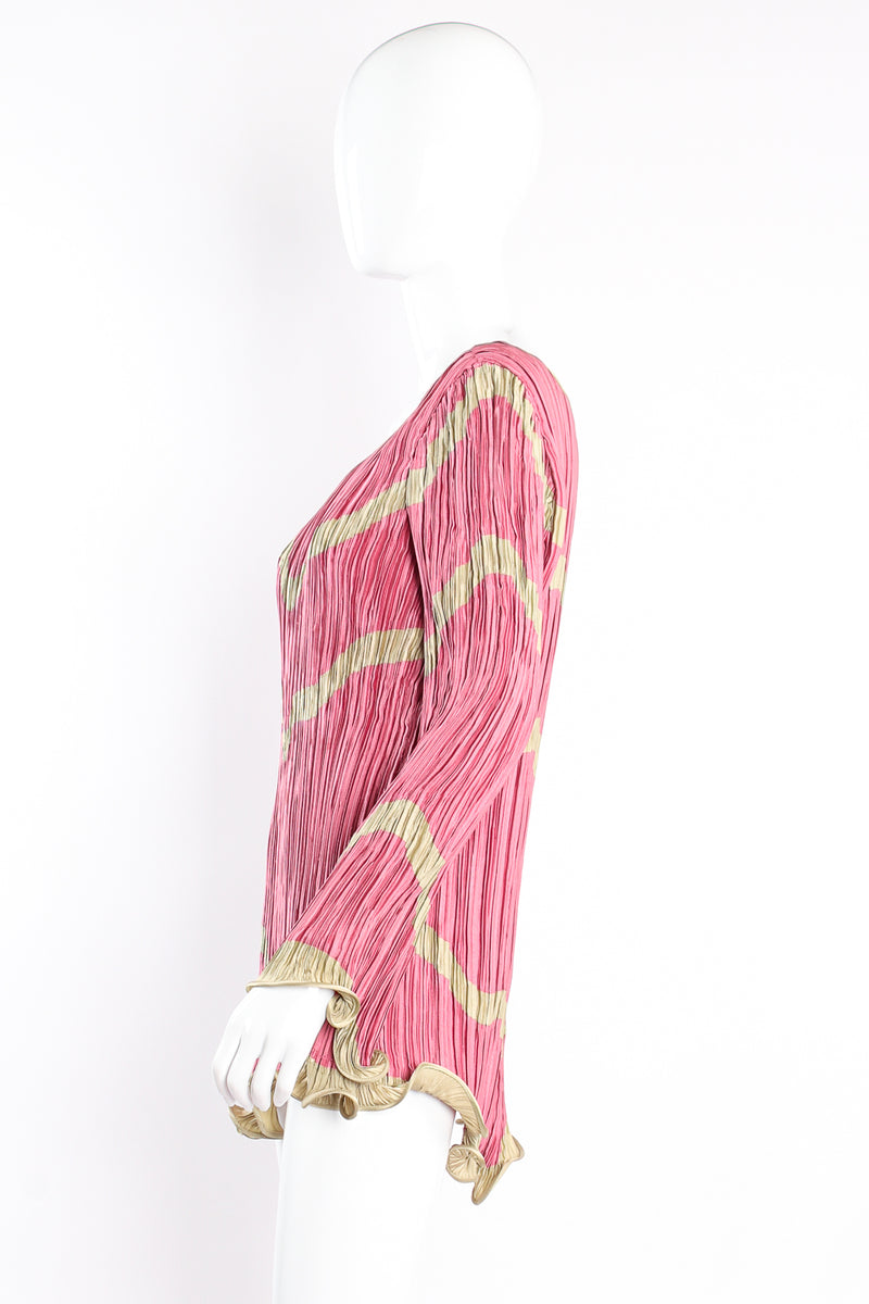 Vintage Ana Colón Wavy Pleated Tunic Set on mannequin side at Recess Los Angeles