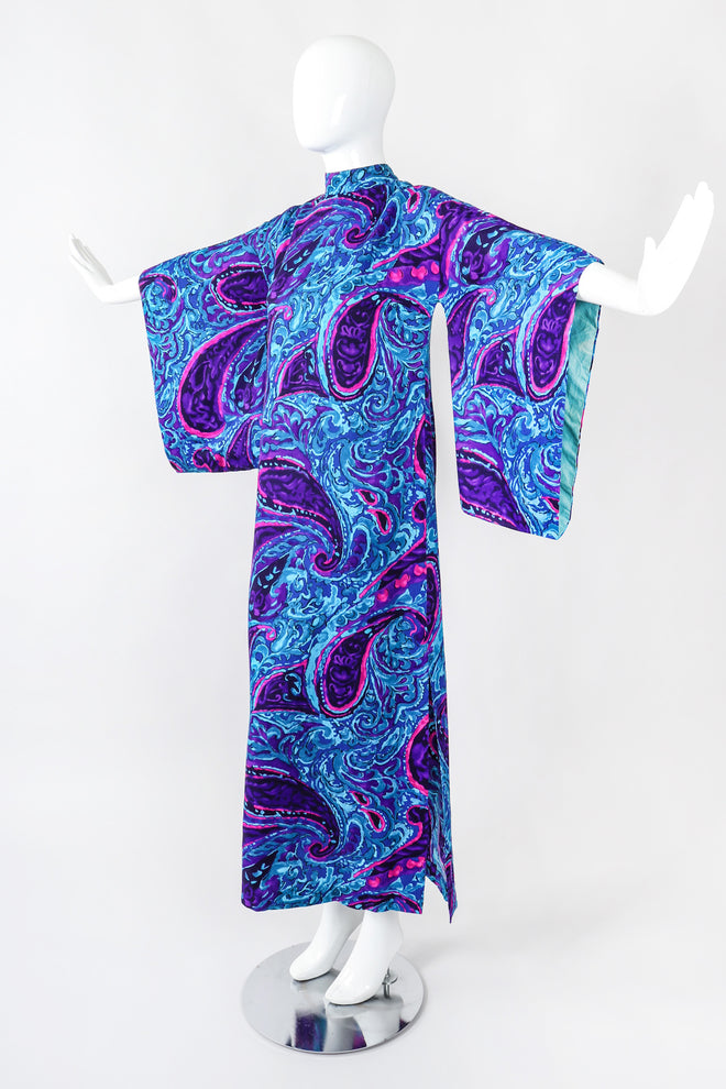 Recess Los Angeles Vintage Andrade Hawaiian Resort Paisley Swirl Kimono Caftan