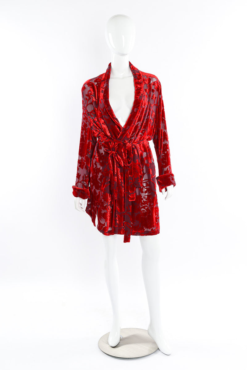Ann Demeulemeester Velvet Burnout Robe Jacket Recess Ann Demeulemeester Velvet Burnout Robe Jacket Recess