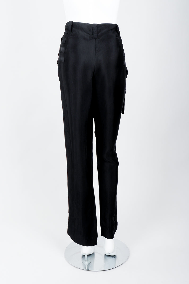 Vintage Ann Demeulemeester Gothic Multi-Strap Waist Pant on Mannequin back at Recess