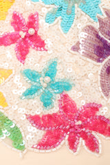 Recess Los Angeles Vintage Ann Lawrence Floral Sequin One-Shoulder Wedding Rehearsal Bridal Dress