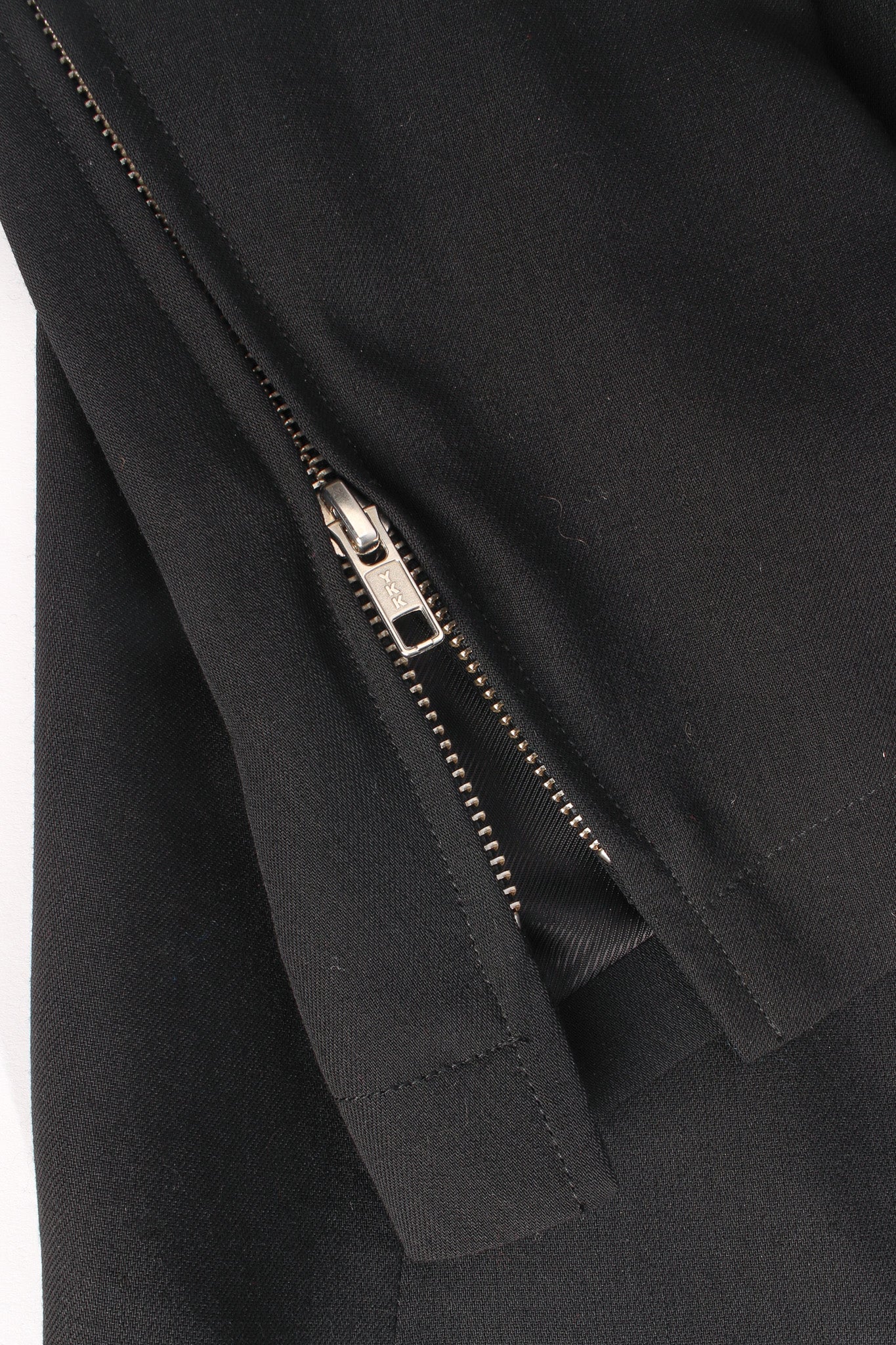 Vintage Ann Demeulemeester Diagonal Breasted Wool Jacket zipper sleeves @ Recess LA