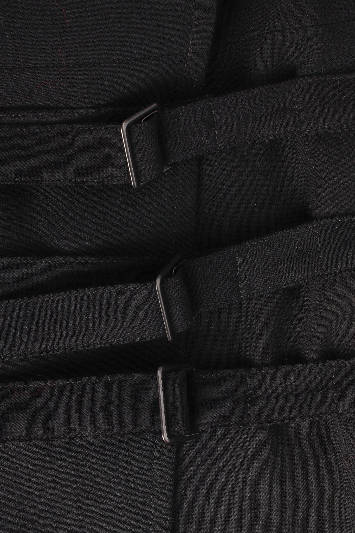 Vintage Ann Demeulemeester Diagonal Breasted Wool Jacket 3 waist fastener belts @ Recess LA
