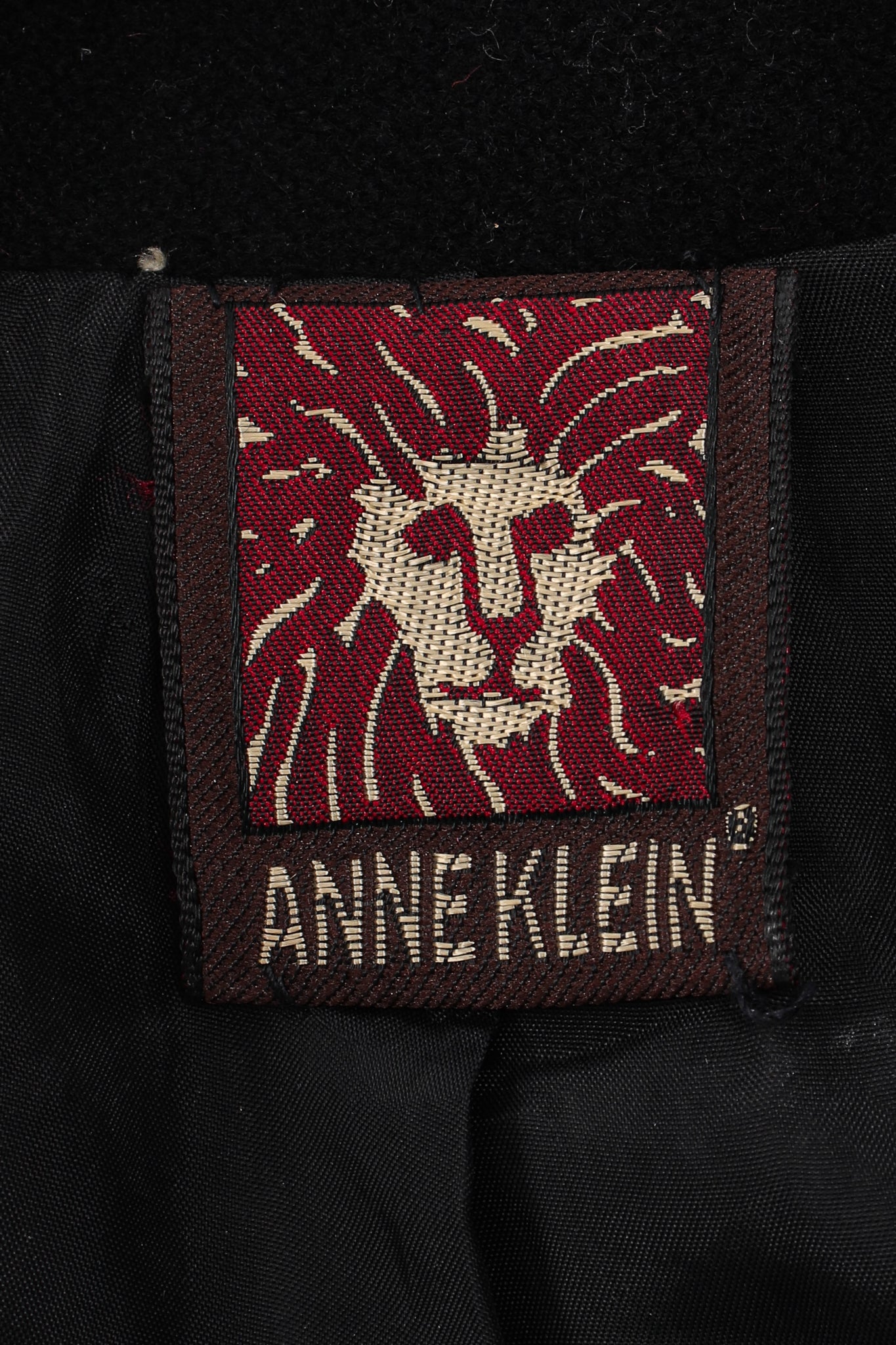 Vintage Anne Klein Studded Dolman Tie Jacket label at Recess Los Angeles