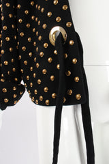 Vintage Anne Klein Studded Dolman Tie Jacket tie detail at Recess Los Angeles