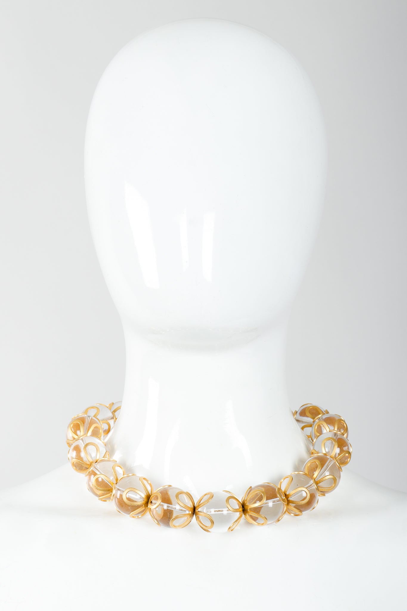 Vintage Annie Klein Lucite Ball Bead Collar Necklace on Mannequin at Recess