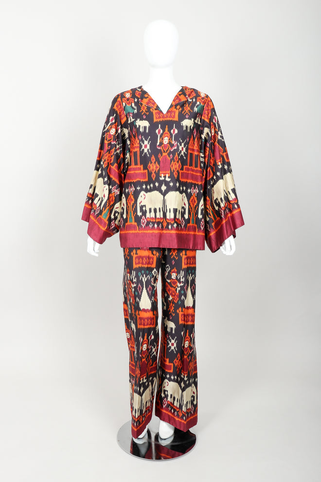 Vintage Anne Klein Boxy Tunic Pant Set Front at Recess