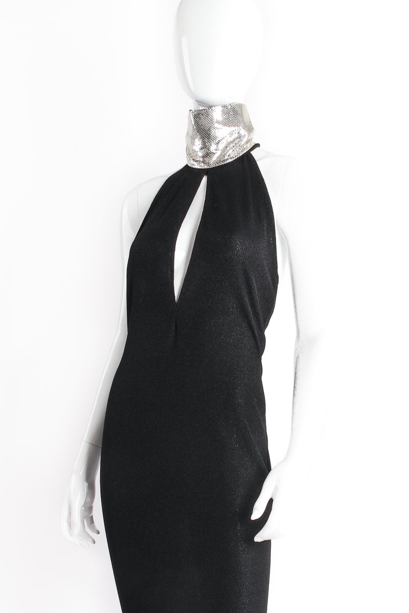 Vintage Ferrara High Slit Neck Halter Gown Recess Vintage Ferrara High Slit Neck Halter Gown Recess