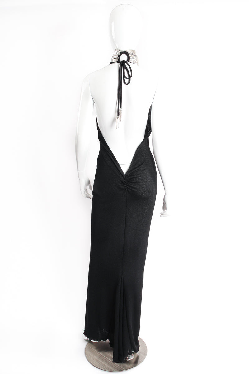 Vintage Anthony Ferrara High Slit Neck Halter Gown on Mannequin back at Recess Los Angeles