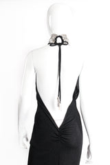 Vintage Anthony Ferrara High Slit Neck Halter Gown on Mannequin back crop at Recess Los Angeles