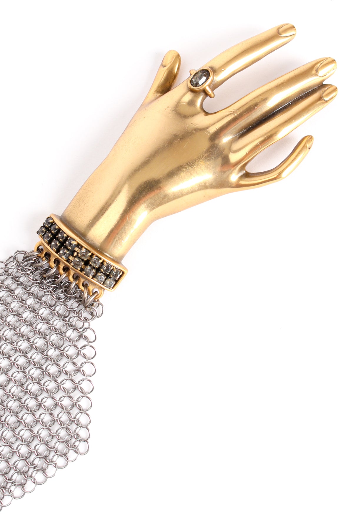 Vintage Anthony Ferrara Gold Hand Buckle Mesh Wrap Belt – Recess
