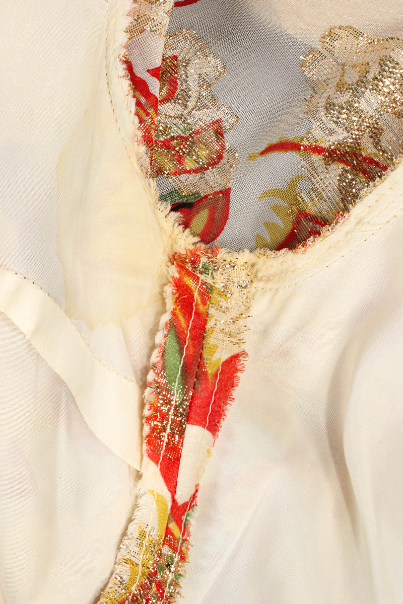 Vintage Anthony Muto Metallic Floral Romper & Skirt Set R armpit stain @ Recess Los Angeles