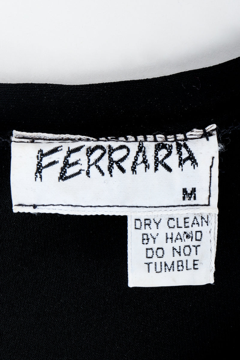 Vintage Anthony Ferrara label on black