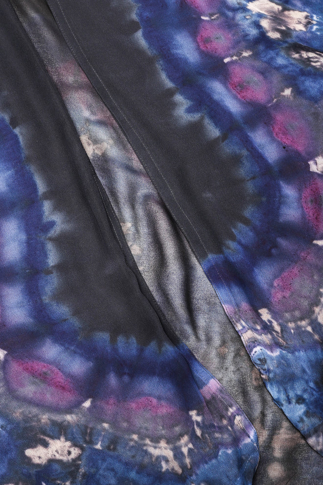 Recess Los Angeles Designer Consignment Resale Recycled Vintage Antoine Akopian Silk Chiffon Tie-Dye Galaxy Wrap Skirt