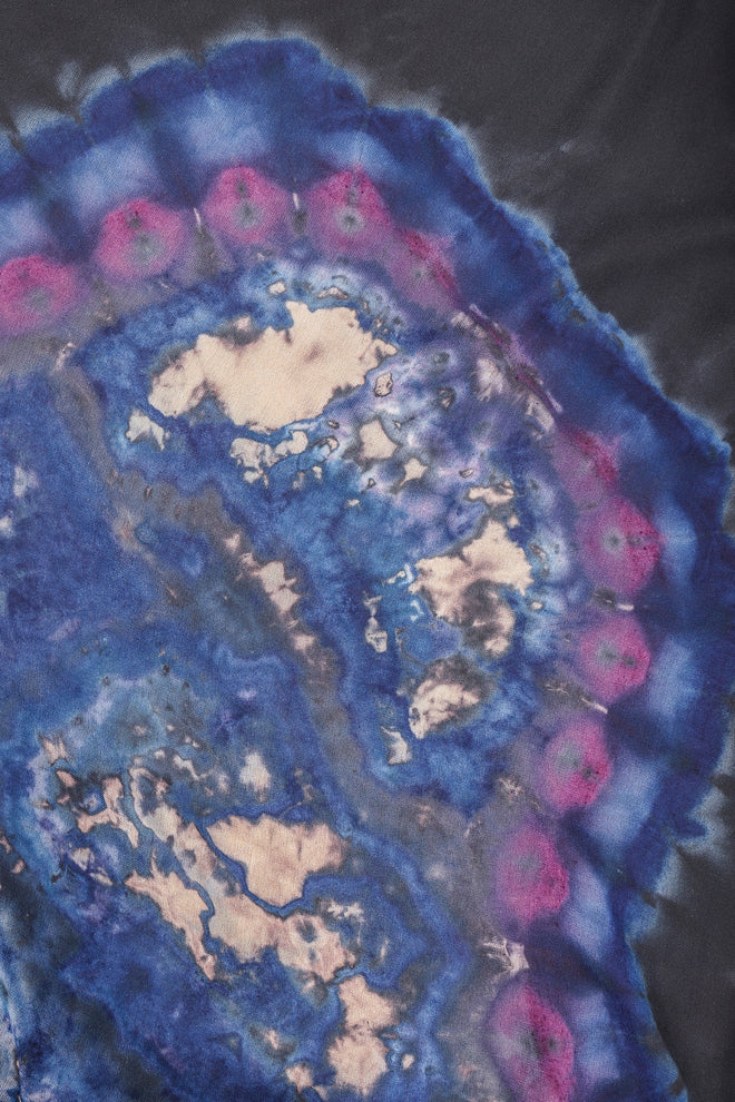 Recess Los Angeles Designer Consignment Resale Recycled Vintage Antoine Akopian Silk Chiffon Tie-Dye Galaxy Wrap Skirt