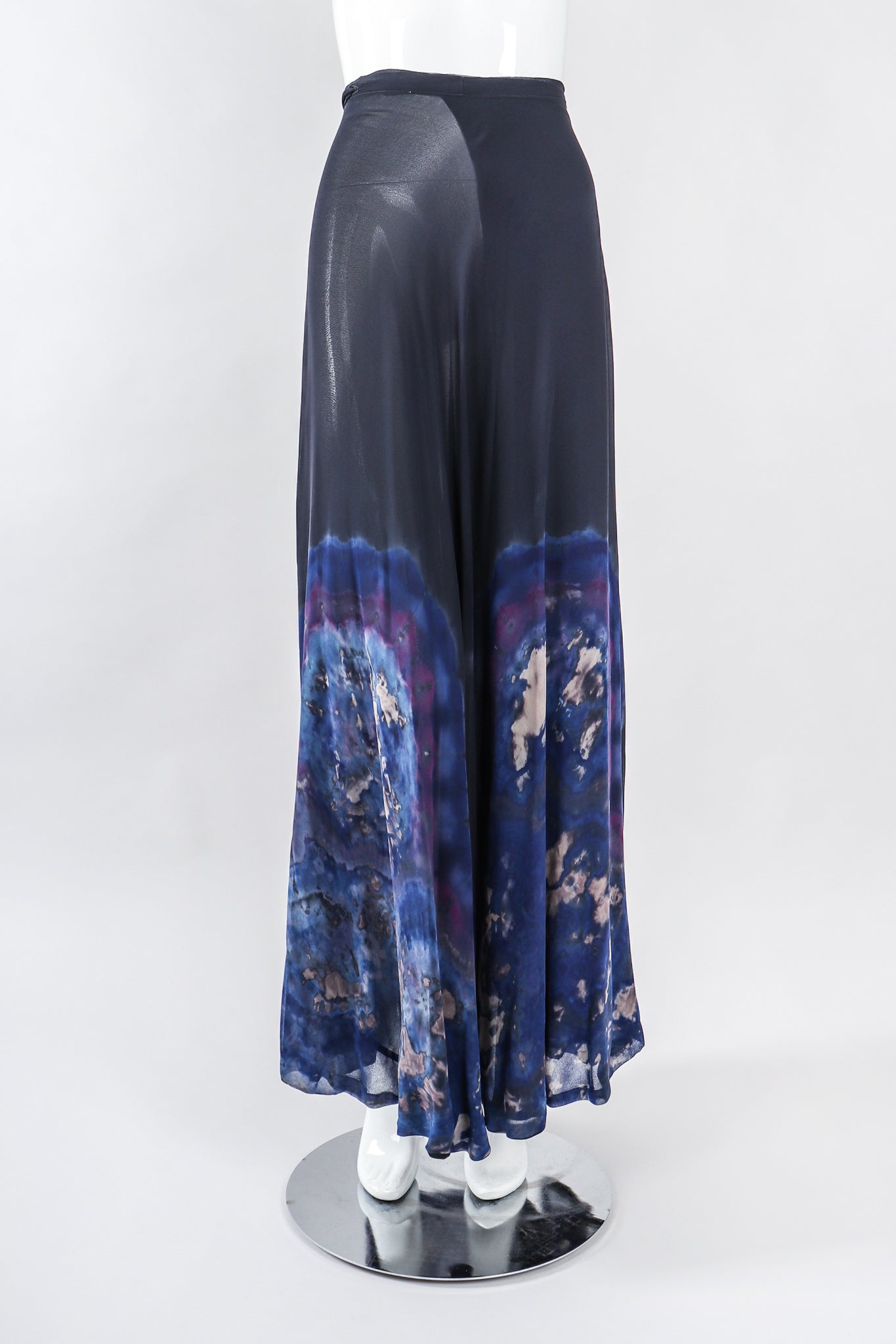 Recess Los Angeles Designer Consignment Resale Recycled Vintage Antoine Akopian Silk Chiffon Tie-Dye Galaxy Wrap Skirt