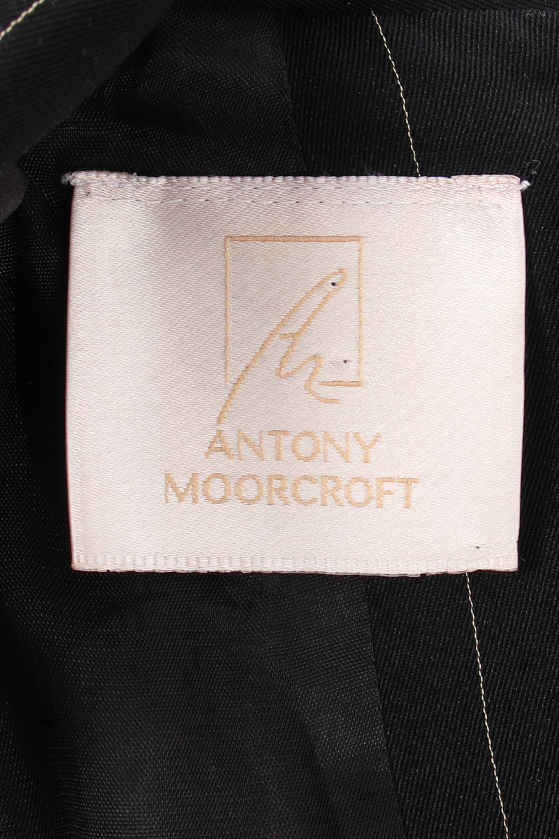 Vintage Antony Moorcroft Pinstripe Morning Coat label at Recess Los Angeles
