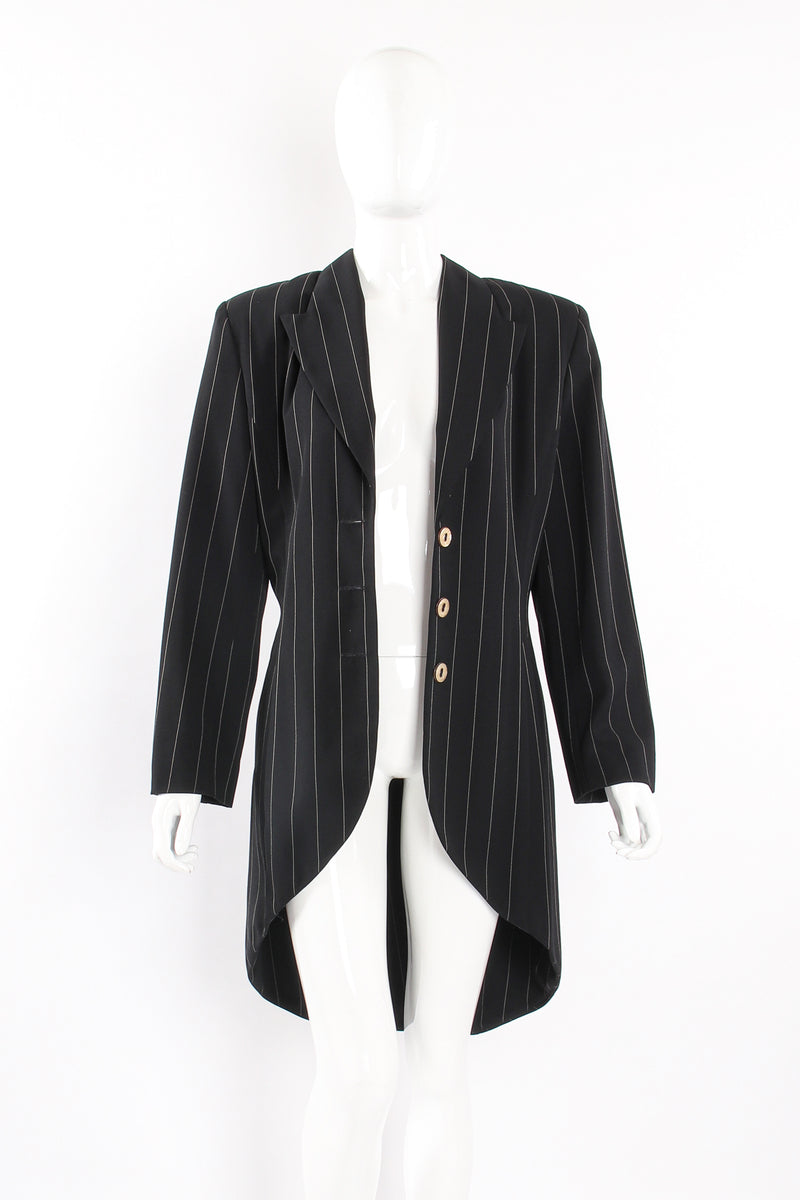 Vintage Antony Moorcroft Pinstripe Morning Coat on Mannequin open at Recess Los Angeles