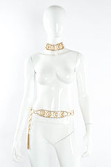 Vintage Apex Art Rhinestone Pearl Ring Link Belt mannequin set @ Recess Los Angeles