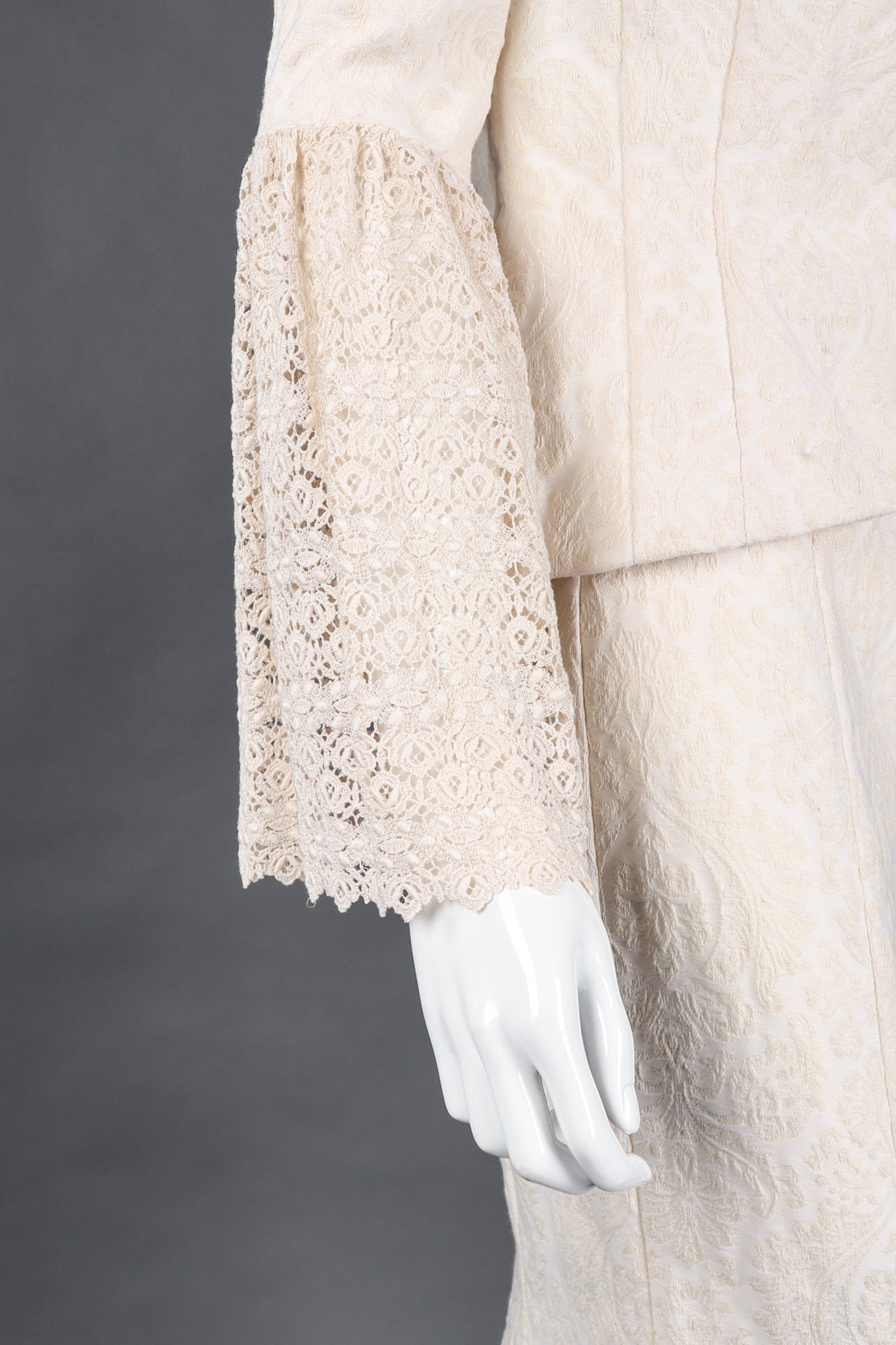 Recess Los Angeles Vintage Apropos Romantic Lace Damask Jacket & Mermaid Skirt Set