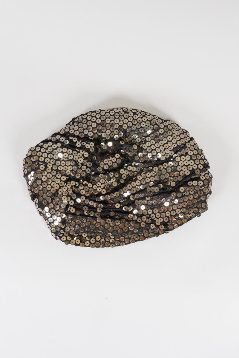Armand Beverly Hills Vintage Bronze Gold Sequined Turban