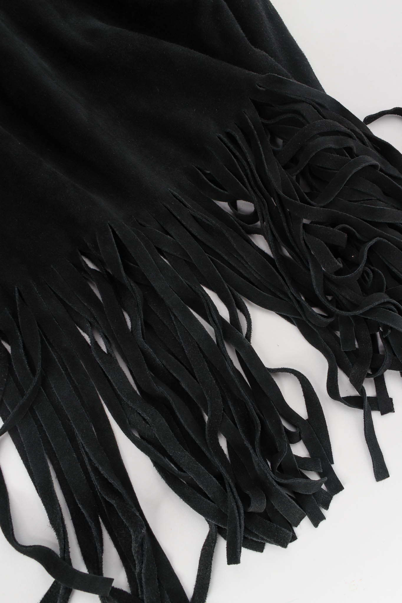 Vintage Giorgio Armani Suede Fringe Drape Pant fringe tassels @ Recess LA