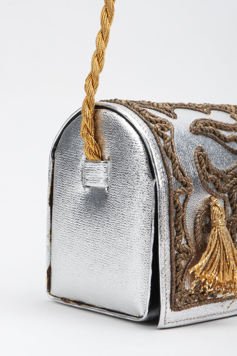 Recess Los Angeles Vintage Arnold Scaasi Embroidered Metallic Lamé Shoulder Bag