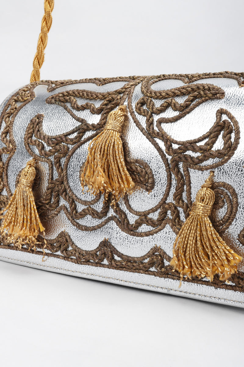 Recess Los Angeles Vintage Arnold Scaasi Embroidered Metallic Lamé Shoulder Bag