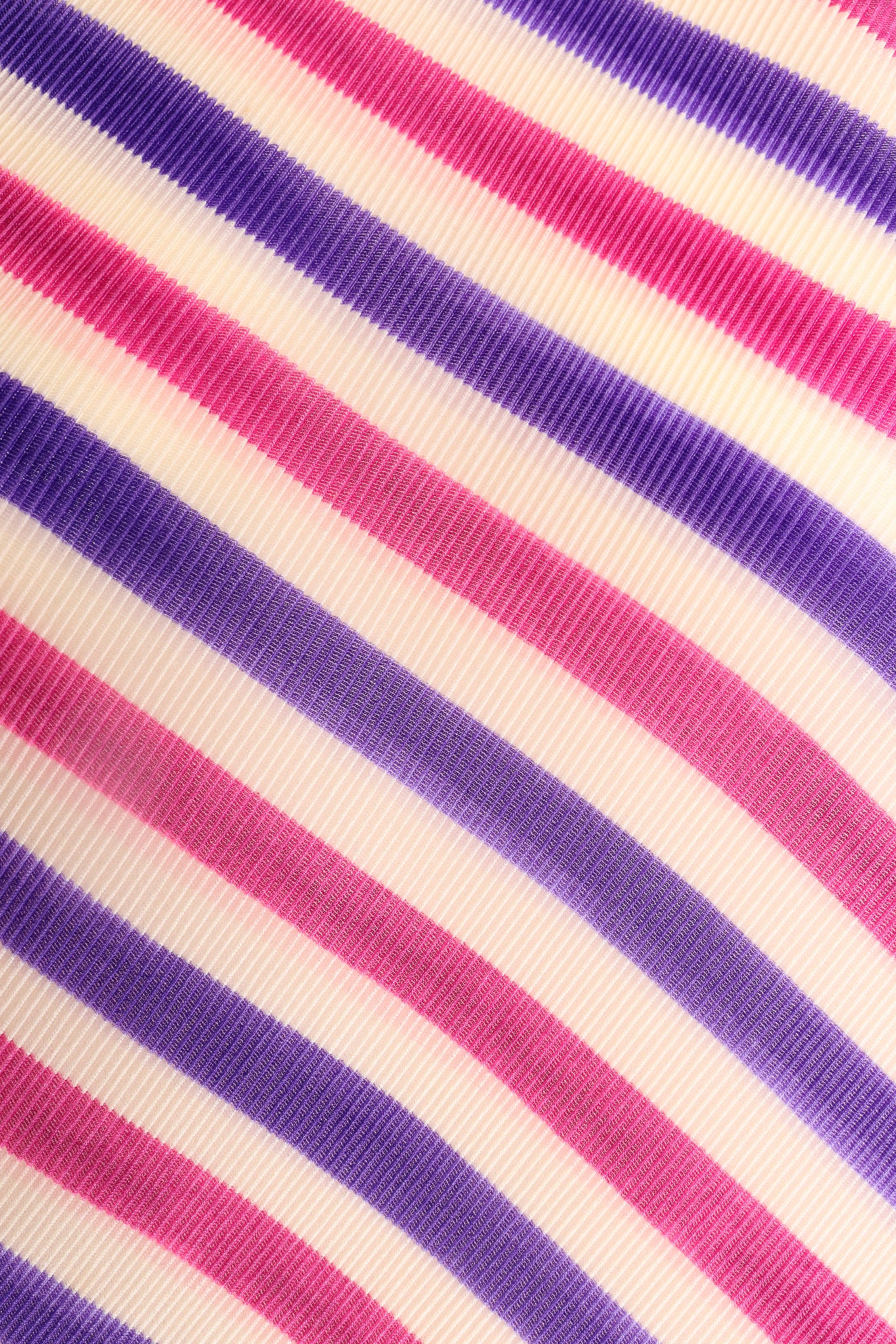 Vintage Pleats Please Issey Miyake Asymmetrical Pleated Stripe Top fabric at Recess LA