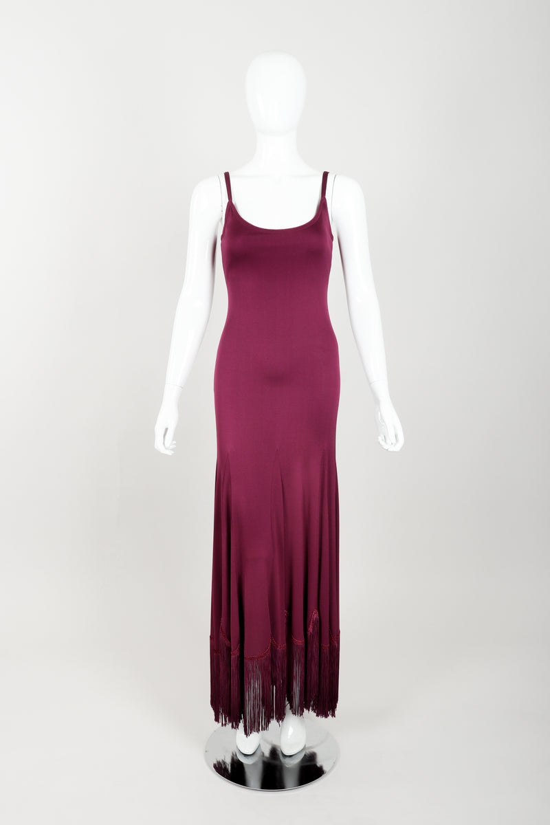 Vintage Ayako Fringed Slip Dress Set on Mannequin front at Recess Los Angeles